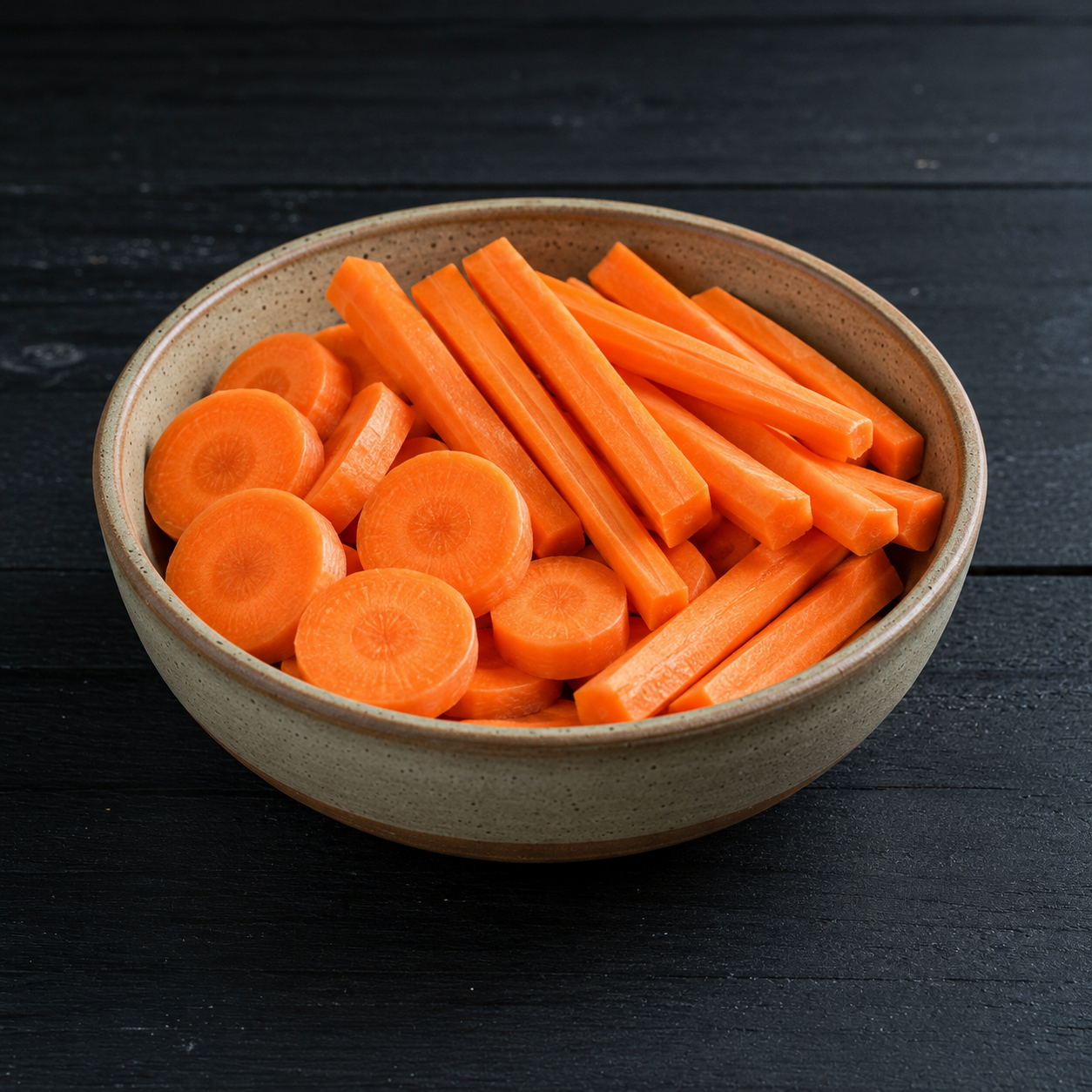 Fresh carrots rich in beta-carotene